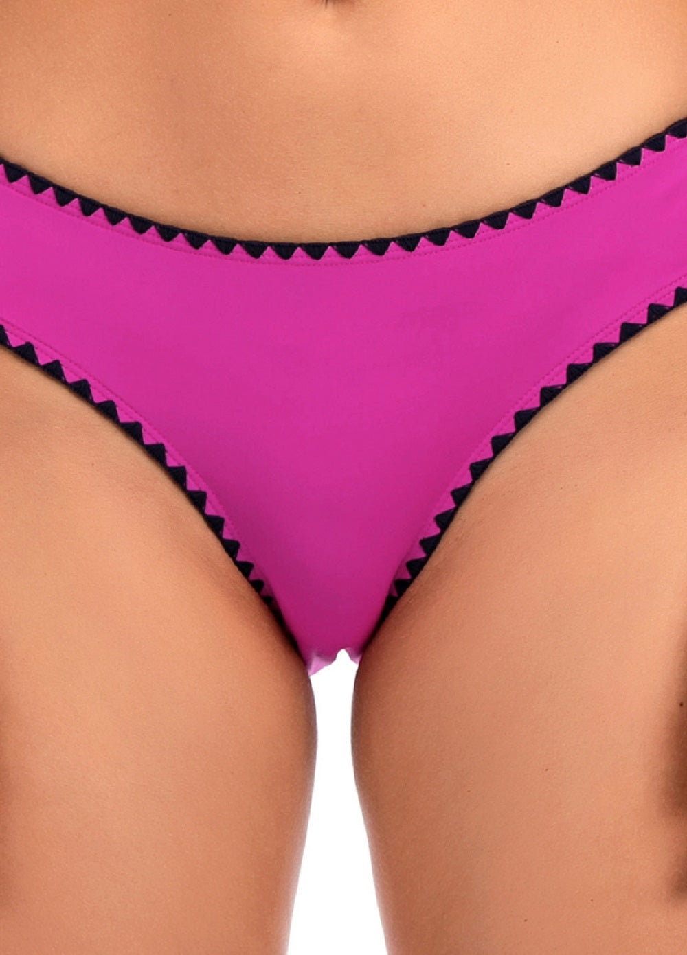 Lucky Brand Women's Spring Romantic Shell Stitch Hipster Bottoms Swimsuit Pink