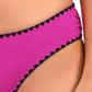 Lucky Brand Women's Spring Romantic Shell Stitch Hipster Bottoms Swimsuit Pink