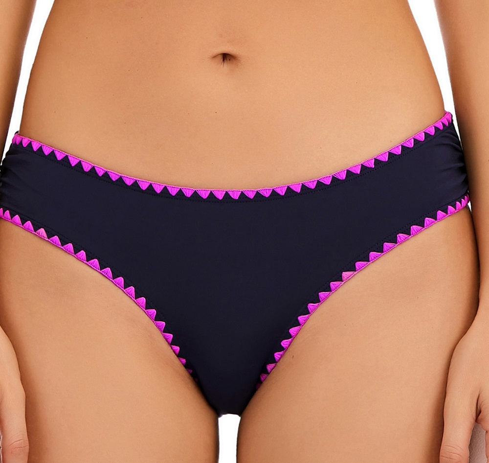 Lucky Brand Women's Spring Romantic Shell Stitch Hipster Bottoms Swimsuit Blue Size X-Small