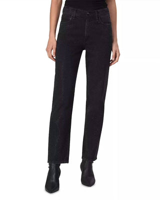 Rag & Bone - Harlow Embellished High Rise Straight Leg Ankle Jeans