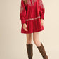 &Merci - Reba EMBROIDERED BUTTON DOWN MINI DRESS