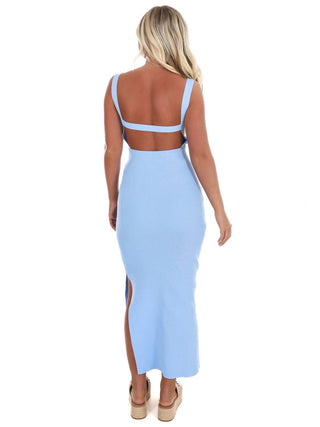 Mable - Open Invitation Ribbed Midi Dress