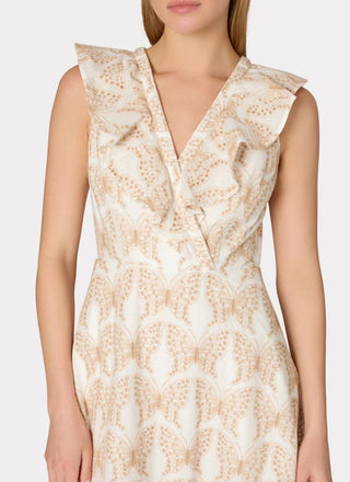 Milly - Women's Butterfly Eyelet Ruffle Midi Dress