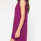 Entro - Mock Neck Cable Knit Sweater Dress