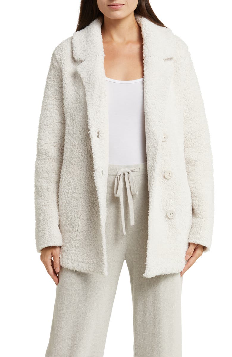 Barefoot Dreams Cozychic Double Knit Peacoat, Almond, Size Small