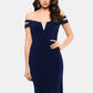 XSCAPE Women's Cold Shoulder Gown Blue Size 10