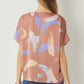 Entro - Brushstroke V-neck Top