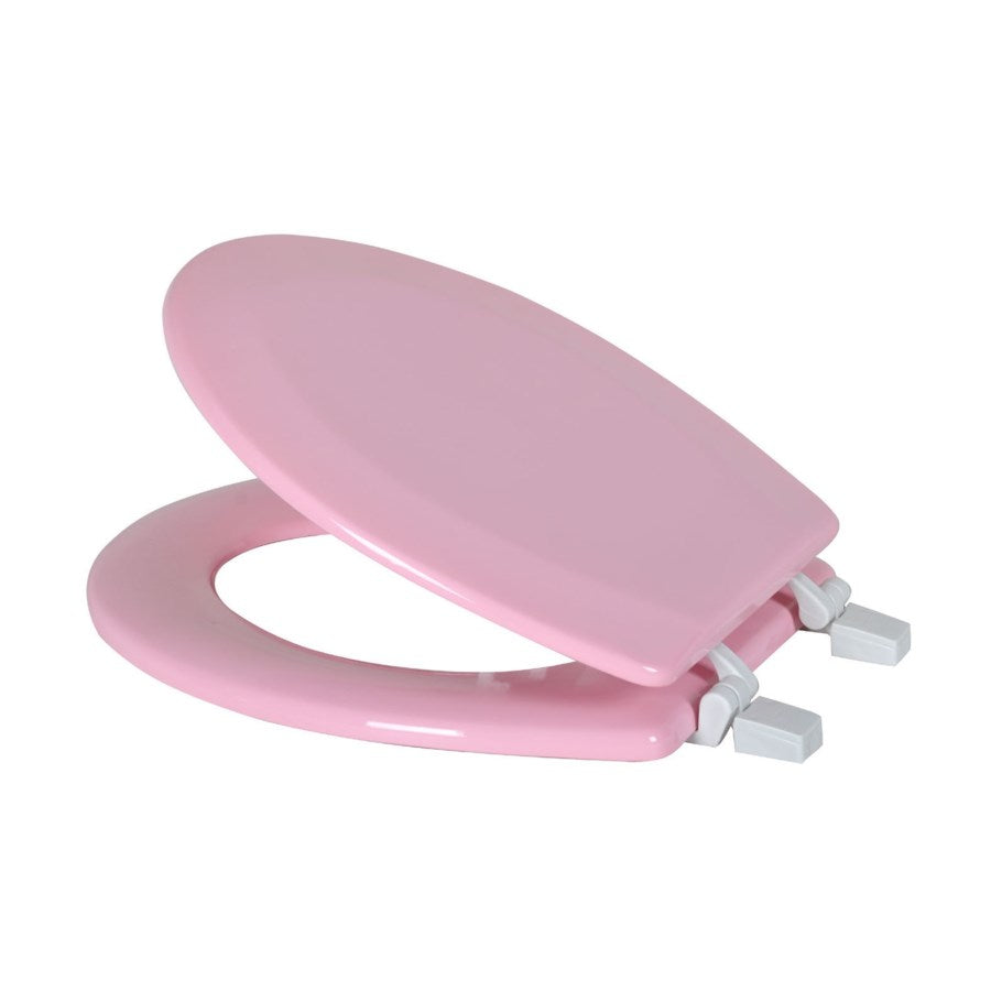 J&V Textiles Round Wooden Toilet Seat With Beveled Edge