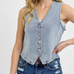 Risen - Denim Button Down Vest