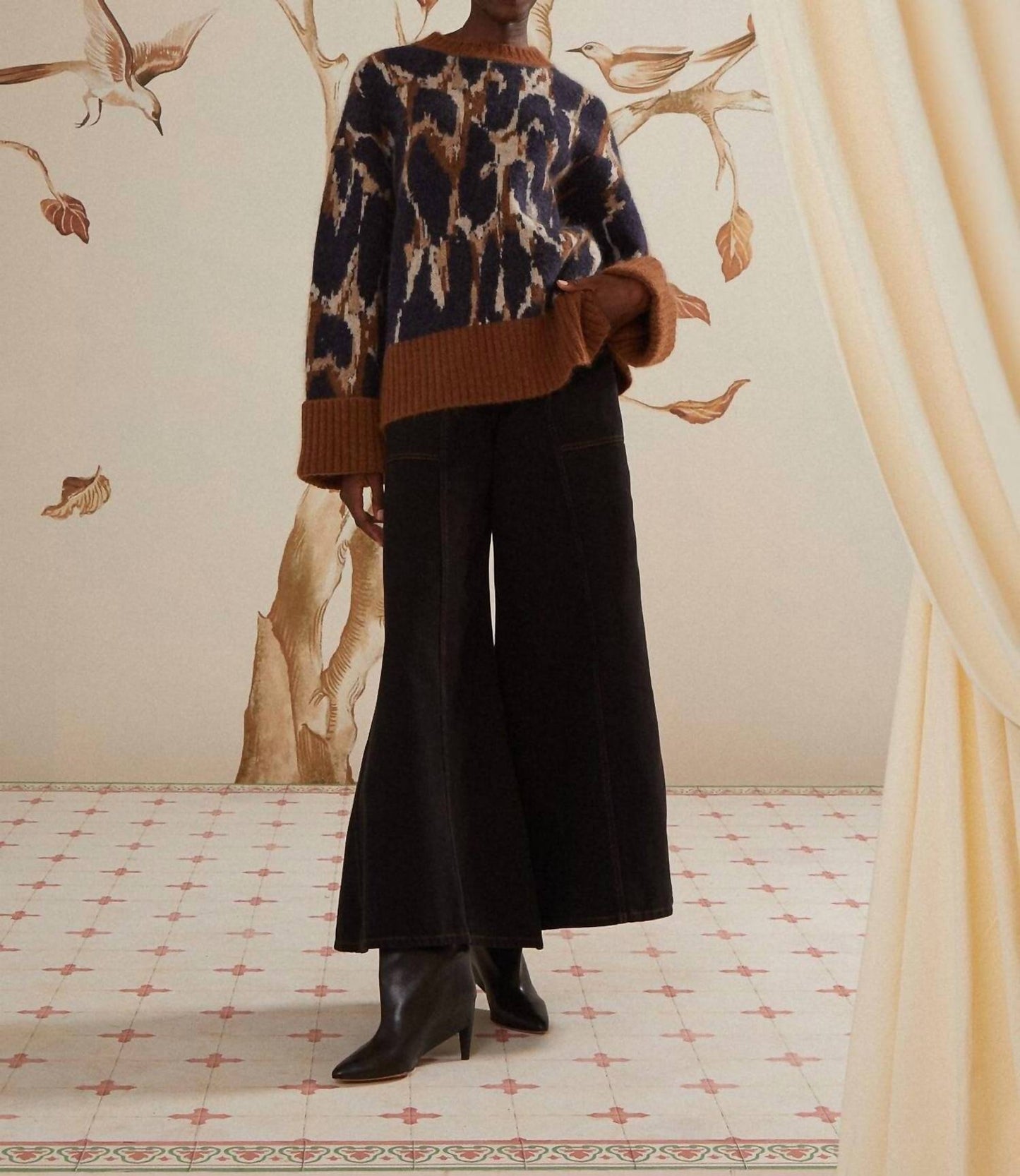 Farm Rio - Leopard Print Knit Sweater