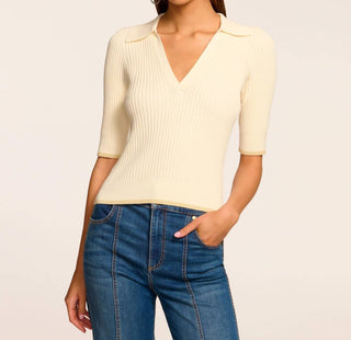 Ramy Brook - Kelly Ribbed Short Sleeve Sweater