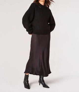 Apricot - Satin Bias Cut Maxi Skirt