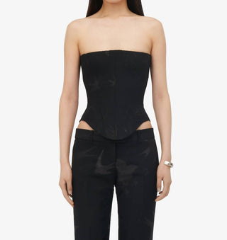 Alexander Mcqueen - Swallow Jacquard Corset