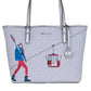 Michael Kors - Jet Set Girls Print Medium Signature Pvc Carryall Shoulder Tote Handbag