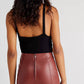 Free People - FEMME LEATHER SKIRT