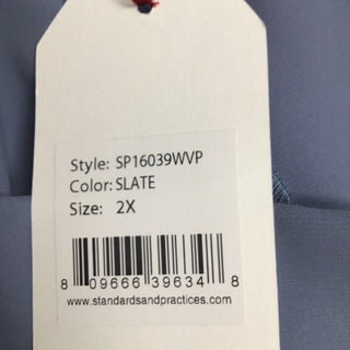 Slate Georgette Wrap Dress by Standards & Practices, Size 2X