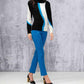 Alison Sheri - Stripe Cowl Neck Sweater