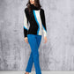 Alison Sheri - Stripe Cowl Neck Sweater