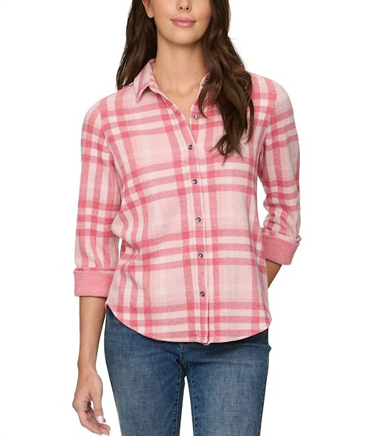 Flags & Anthem - Minot Long Sleeve Plaid Stretch Flannel Shirt