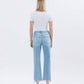 Flying Monkey - High Rise Distressed Raw Hem Crop Straight Jeans