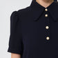 Tara Jarmon - Short-sleeved Polo With Jewel Buttons