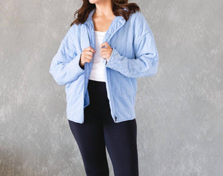 Aemi + Co - Sky Blue Dixie Quilted Jacket