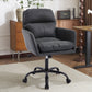 Adjustable Office Chair, Ergonomic Swivel Chair Leather - Black