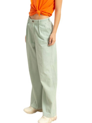 Double Zero - High Waist Basic Wide Leg Pants