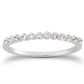 14k White Gold Floating Diamond Single Shared Prong Wedding Ring Band