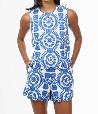 Adelyn Rae - Joanne Embroidered Top & Short Set