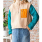 Veveret - Fleece Puffer Sleeve Pullover Top