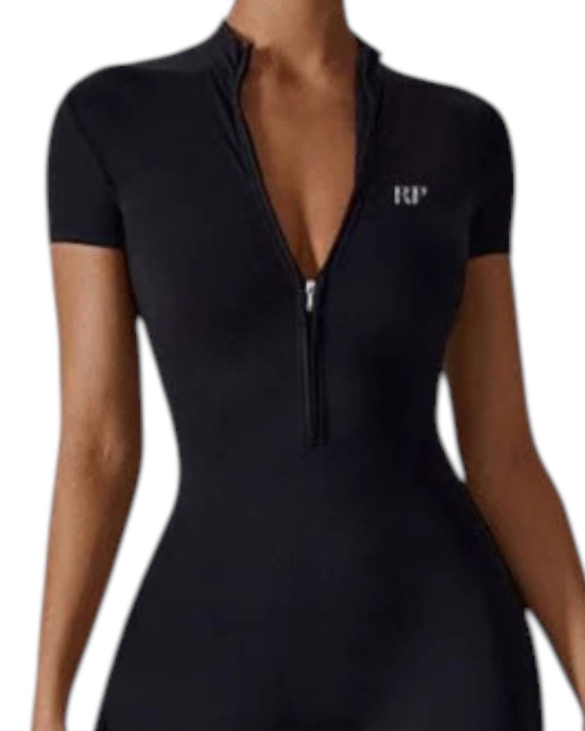 Rockstar Peach - Scuba Zip Short Sleeve Jumpsuit