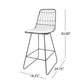 Yearning Iron Counter Stool With Water Resistant Cushion