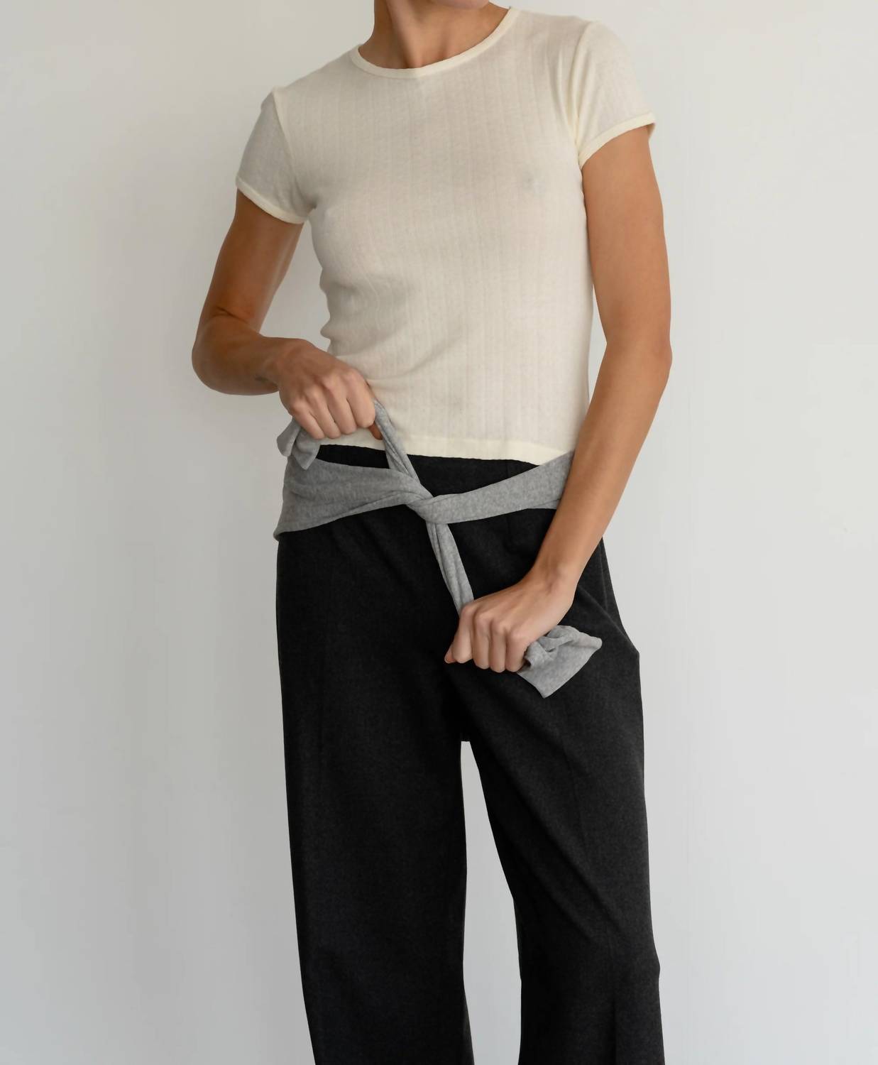 Donni. - The Pointelle Baby Short Sleeve Tee