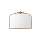 Vintage Arched Gold Mirror: 40'x30' Antique Brass Frame