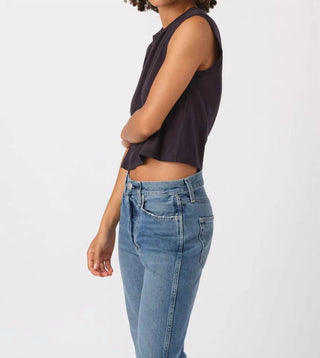 Amo - Denim Sleeveless Babe Tee