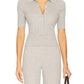 525 America - Ginny Short Sleeve Polo Knit Top