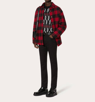 Valentino - Geometric Pattern Crew Neck Sweater