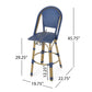 Outdoor Rattan And Aluminum French Barstools (Set of 2)