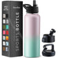 Insulated Sports Water Bottle with Straw