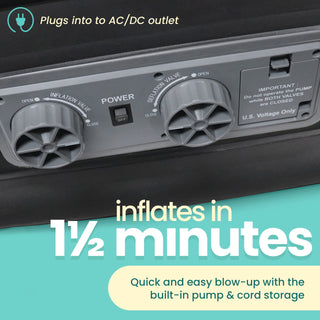 EZ INFLATE Double High Luxury Air Mattress with Built in Pump