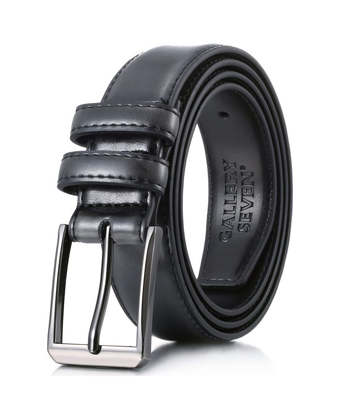 Gallery Seven Men's Genuine Leather Dress Belt Black Size 58