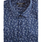 Nine West Men's Slim Fit Wrinkle Print Dress Shirt Blue Size 16X34X35