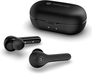 Motorola Moto Buds 085-True Wireless Bluetooth Earbuds with Microphone and USB-C Charging Case - IPX5 Water Resistant, Smart Touch-Control, Lightweight Comfort-Fit, Clear Sound & Deep Bass - Black
