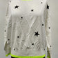 Aqua Women's Star Print Sweater Brown Size S