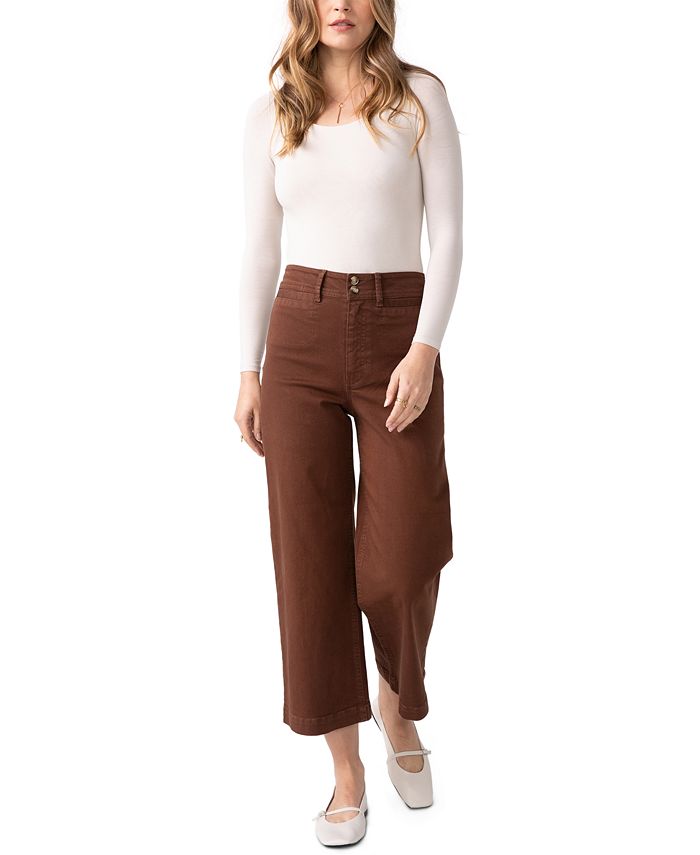 Unpublished Women's Gemma High Rise Wide Leg Jeans Brown Size 31