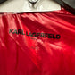 Karl Lagerfeld Women's Faux Fur Collar Short Black Puffer Jacket Size Large