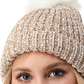 Marcus Adler Women's Ultra Soft Chenille Faux Pom Beanie Brown Size Regular