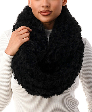 Marcus Adler Women's Ombre Faux Fur Ultra Soft Infinity Scarf Black Size Regular