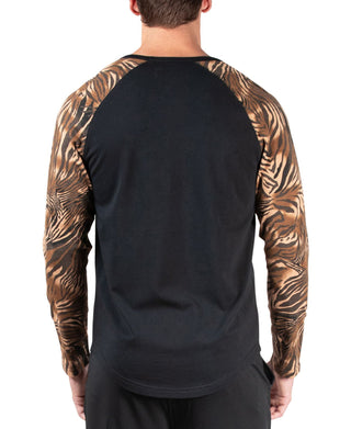 Natori Men's Animal Print Raglan T-Shirt Black Size X-Large